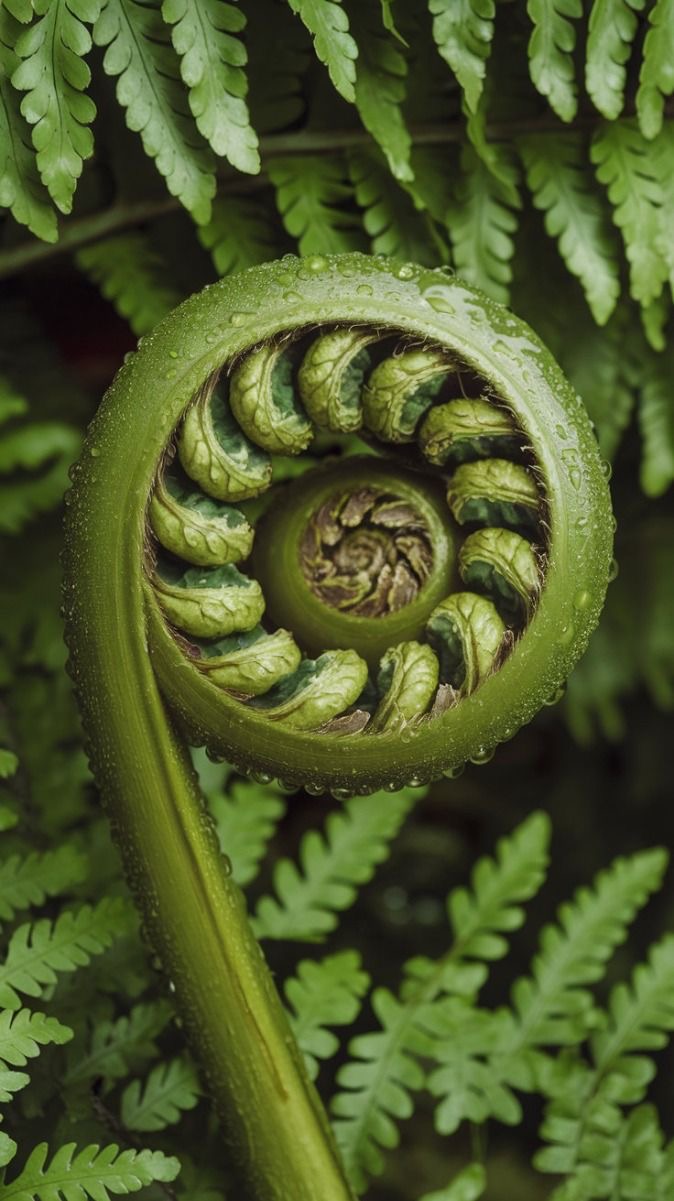 Koru fern spiral